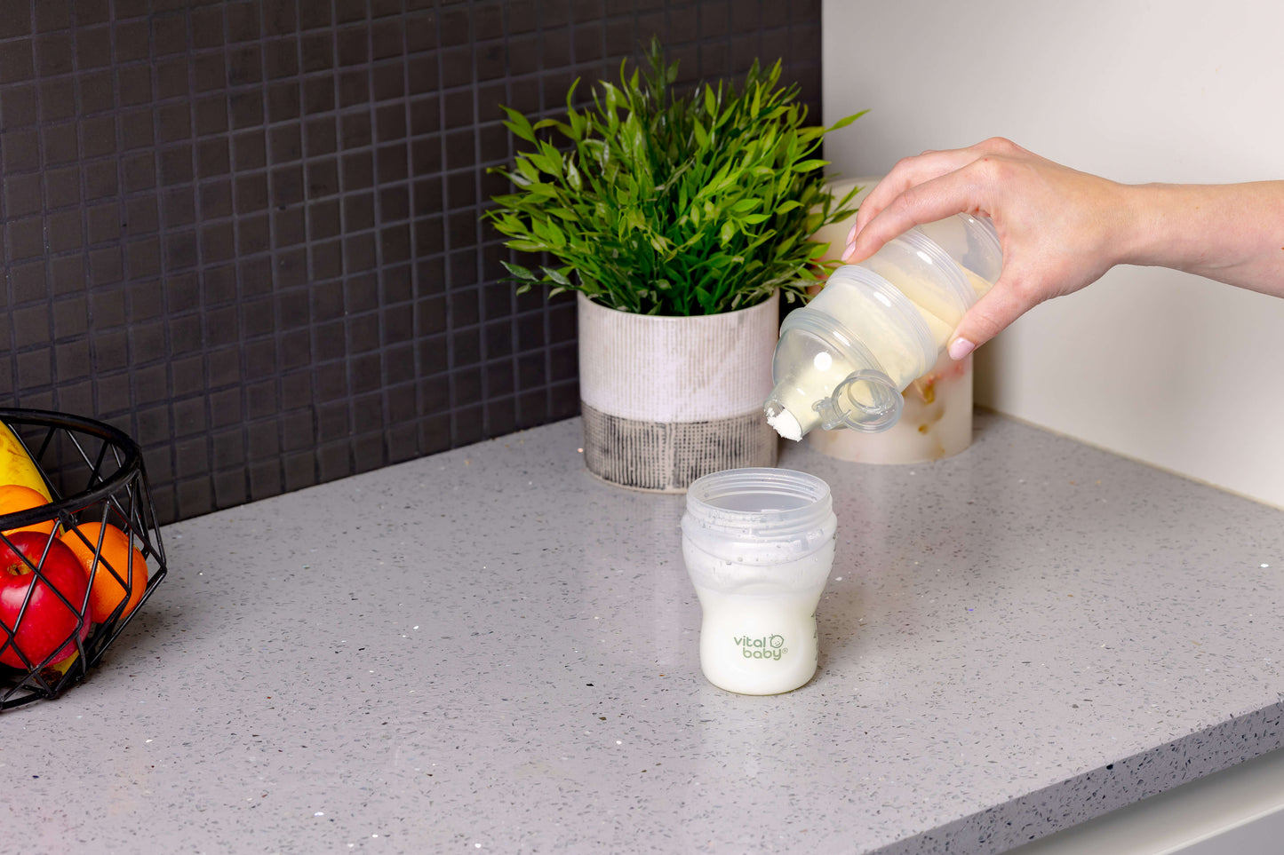 stacking milk formula dispenser
