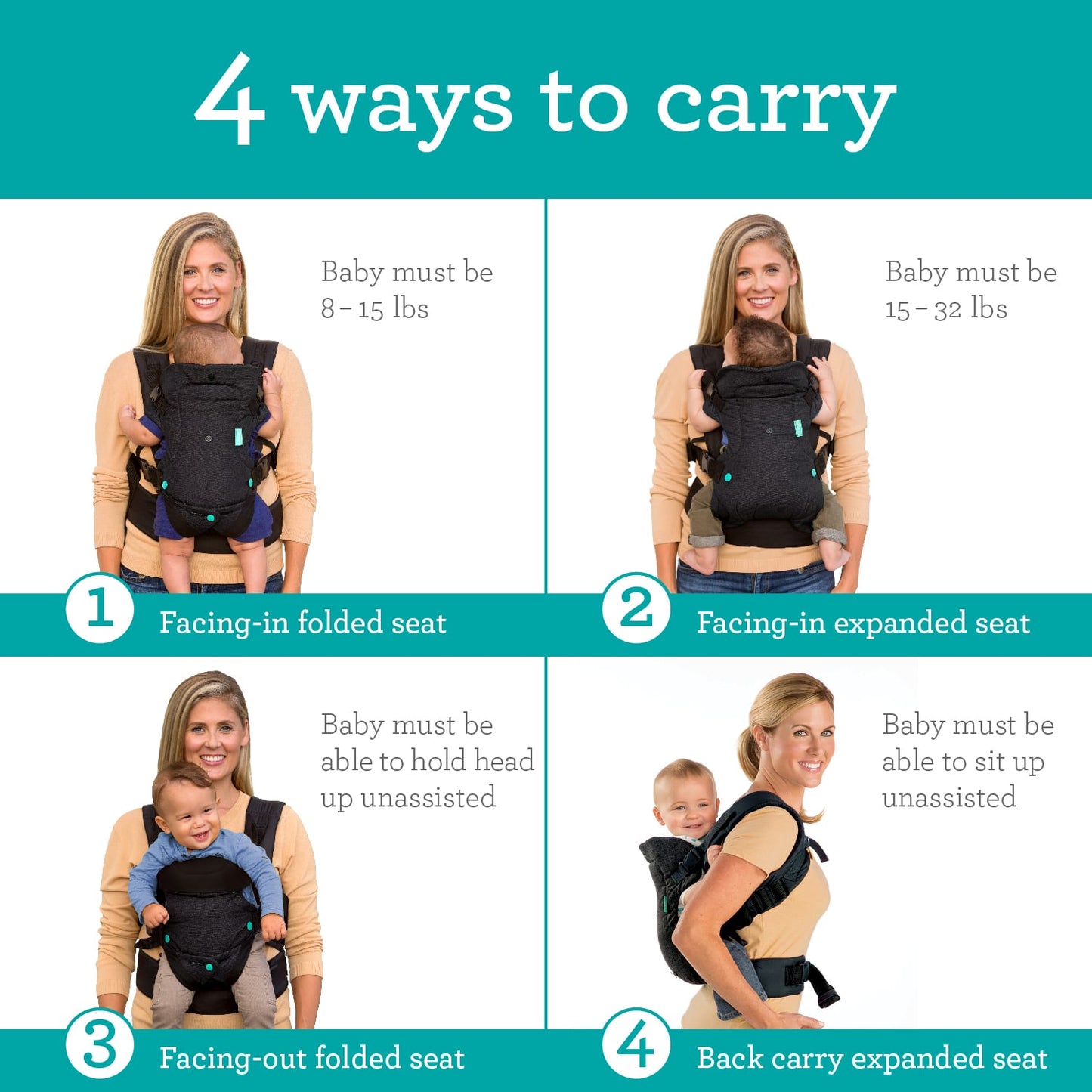 Flip 4-in-1 Convertible Carrier, Black