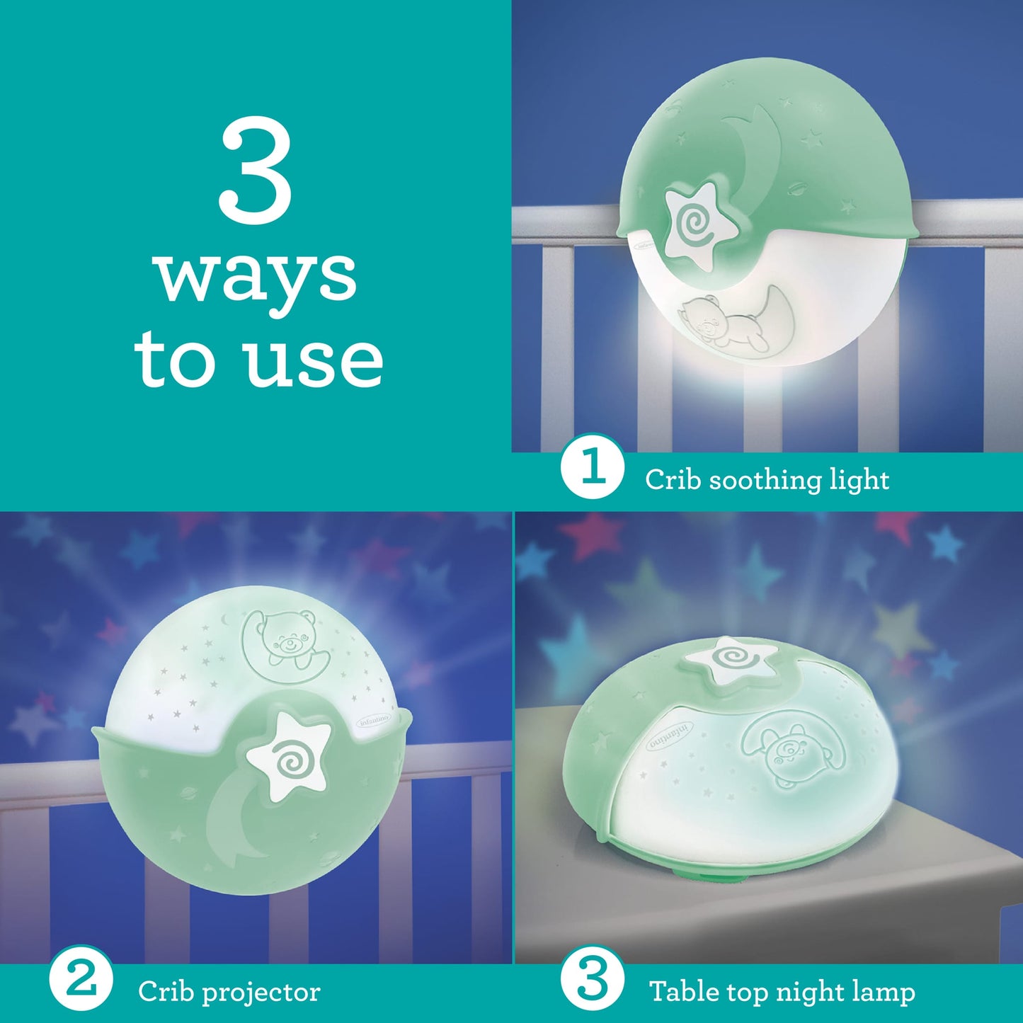 Infantino Soothing Light & Projector, Mint Green