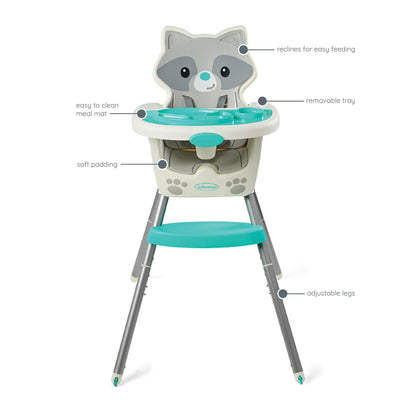 Grow-With-Me 4-in-1 Convertible High Chair, Raccoon