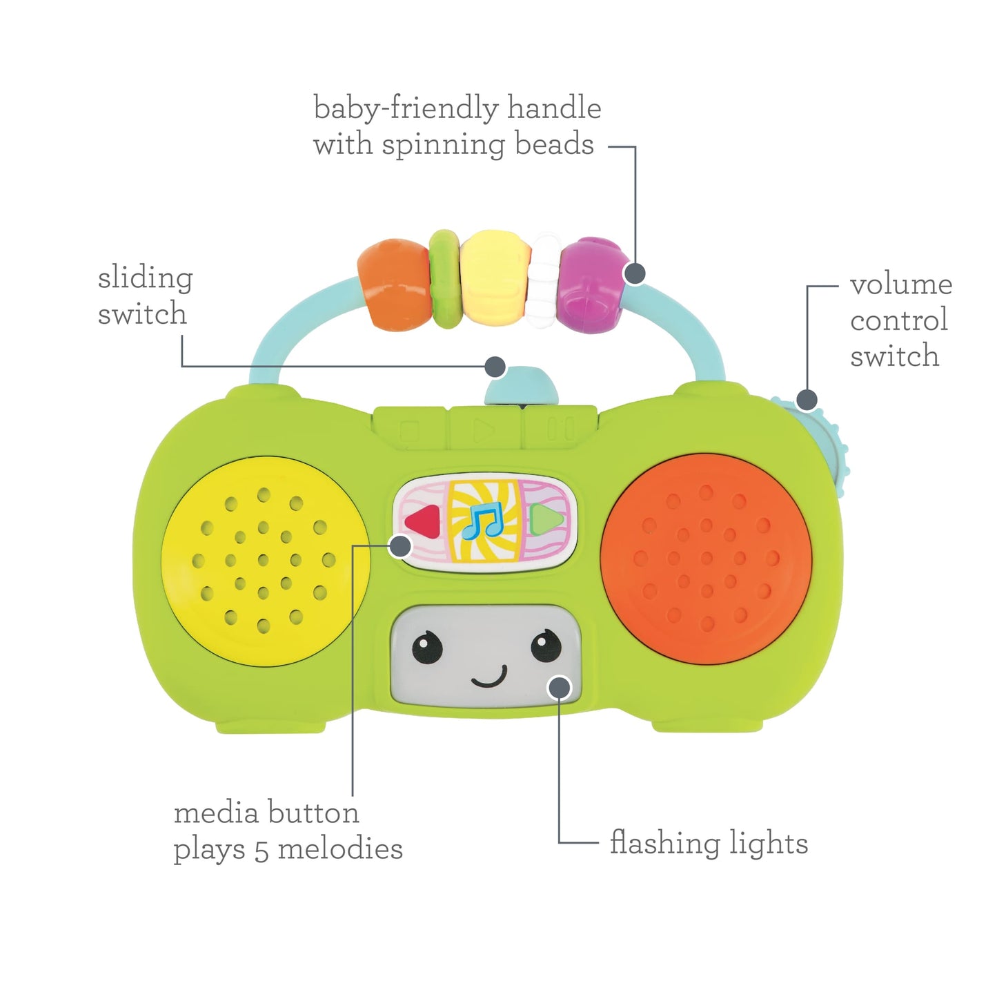 Music & Light Pretend Mini Boombox