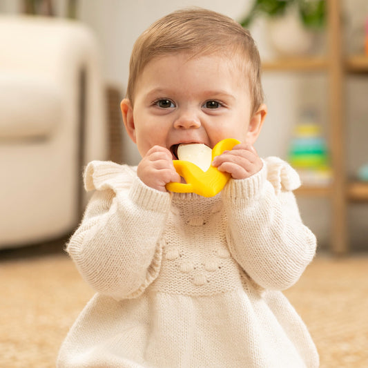 Lil' Nibbles Textured Silicone Teether - Banana
