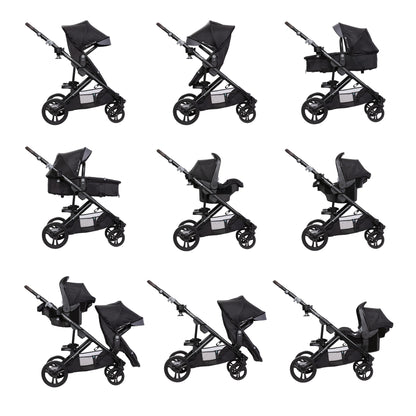 Morph Single to Double Modular Stroller Travel